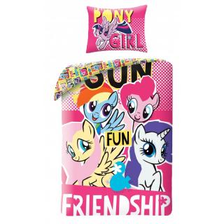 Bavlněné povlečení My Little Pony + bavlněný batoh (rozměr 70x90, 140x200 cm)