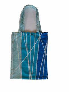 Látková nákupní taška flanel - modrá