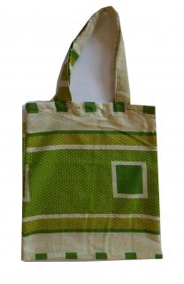 Látková nákupní taška flanel - zelená