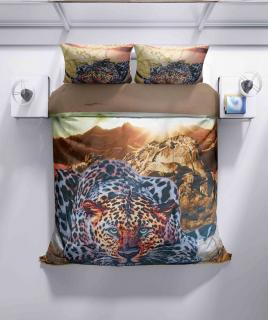 Povlečení 3D Leopard (140x200,70x90 cm)