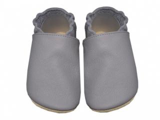 BaBice kožené barefoot capáčky BA-088 Dark Grey