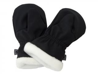 Fantom - softshellové rukavice s fleecovou podšívkou - černé