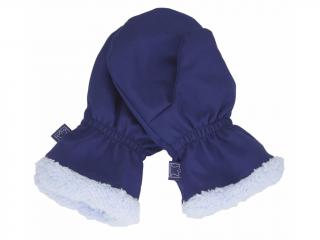 Fantom - softshellové rukavice s kožíškem - modré