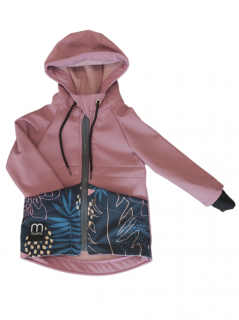 Musha - softshellová bunda růžová/květovaná