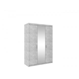 Šatní skříň Elena 3D Beton se zrcadlem