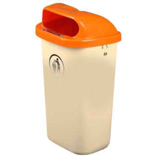 Odpadkový koš CLASSIC 50 l oranžový (Venkovní odpadkový koš)