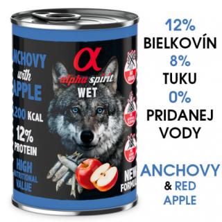 Alpha Spirit Dog Wet - Anchovy & Red Apple 400g