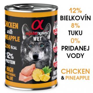 Alpha Spirit Dog Wet Chicken & Pineapple 400g