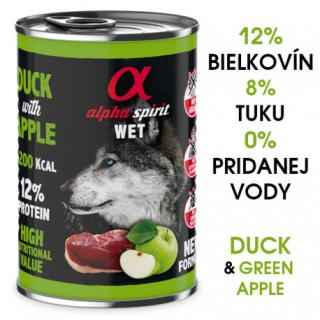Alpha Spirit Dog Wet - Duck & Green Apple 400g