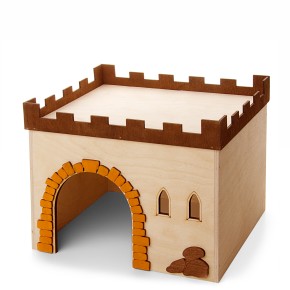 Dřevěný domek hrad, králík