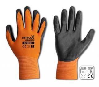 Ochranné rukavice – NITROX ORANGE nitryl vel.9 (ochranné rukavice)