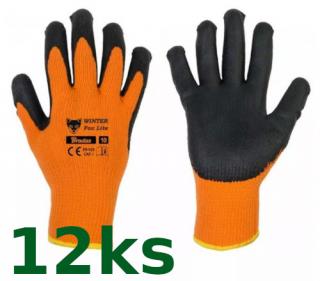Ochranné rukavice WINTER FOX LITE latex vel.9 12ks (34,92Kč/ks) (ochranné rukavice zimní)