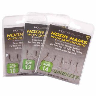 Korum Barbed Hookhairs with quickstops