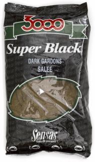 Sensas Krmení 3000 Dark Salty Gardons (plotice-černá-slaná) 1kg