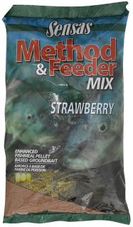 Sensas Krmení Method Feeder strawberry (jahoda) 1kg