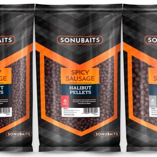 Sonubaits Pelety Spicy Sausage Halibut feed pellets 900 g