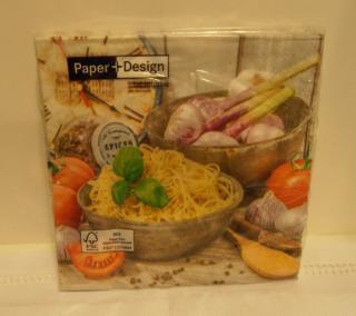 Papírové ubrousky - špagety italiano