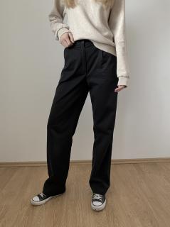 Dámské kalhoty s puky černé Délka: Regular, Velikost: XL