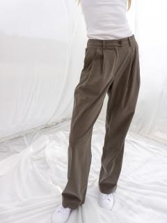 Kalhoty široké dámské khaki Délka: Regular, Velikost: L