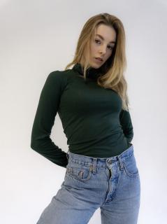 Turtleneck t-shirt green Velikost: XL