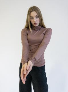 Turtleneck t-shirt mauve Velikost: L