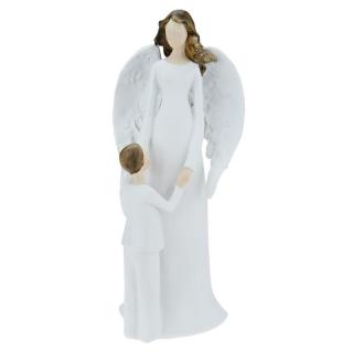 Anděl s chlapcem 24,5 cm (Soška anděla s malým klukem)
