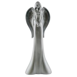 Anděl stříbrný 35 cm (Socha moderního anděla)