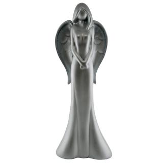 Anděl stříbrný 58 cm (Socha moderního anděla)