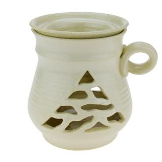 Aromalampa stromeček, baňatá, bílá 13 cm (Aromalampa z keramiky)