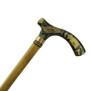 Bambusová vycházková hůl mramor 92 cm (Hůl rovná s ergonomickou rukojetí)