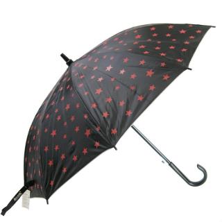Dámský deštník černý s hvězdami (Holový deštník pro ženy)