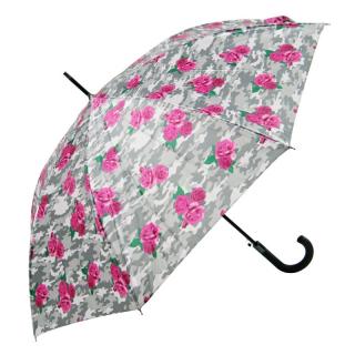 Dámský deštník maskáčový s růžemi (U-51 Holový deštník pro ženy)