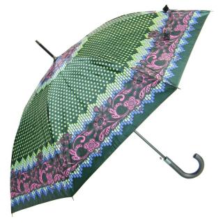 Dámský deštník zelený se symboly (U-51 Holový deštník pro ženy)