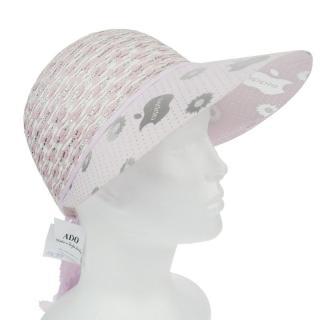 Dámský klobouk s kšiltem růžovo fialový (Klobouk vhodný k opalování)
