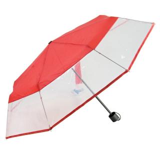 Dámský skládací deštník červený (U-88 Deštník pro dámy mini skládací)