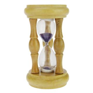 Dřevěné přesýpací hodiny 9 cm (Pískové hodiny fialové)