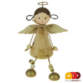 Dřevěný andílek 15 cm (Figurka anděla)