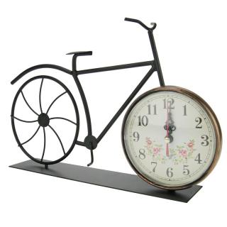 Hodiny kolo na podstavci 26 cm (Kovový bicykl s hodinama)