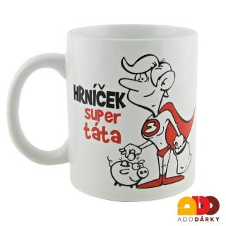 Hrnek "Super táta" 0,3l (Porcelánový hrnek s potiskem a obrázkem Pro nejlepšího tatínka)