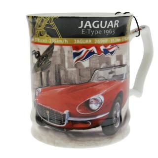 Hrnek supersport Jaguar E-Type 1963 480 ml (Porcelánový hrnek s legendárním autem)