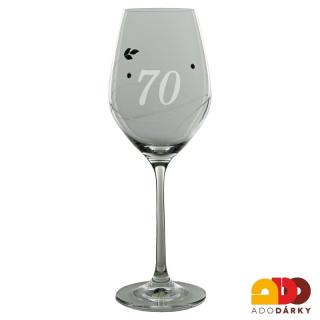 Jubilejní sklenice Swarovski "70"  (Skleněná číše )