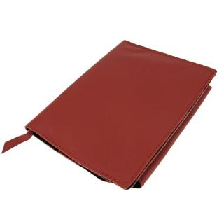 Kožený obal na knihy - Červený se záložkou  (Ochranný obal na knížky)