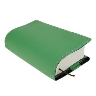Kožený obal na knihy - Zelený se záložkou  (Ochranný obal na knížky)