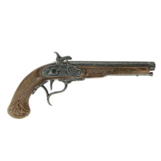 Křesadlová pistole - imitace dřeva 32 cm (Replika středověké palné zbraně)
