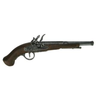 Křesadlová pistole - imitace dřeva 38 cm (Replika středověké palné zbraně)
