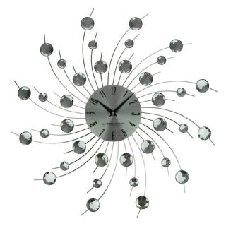Kulaté nástěnné hodiny "Květ leknínu" 49 cm (Plechové hodiny na zeď)