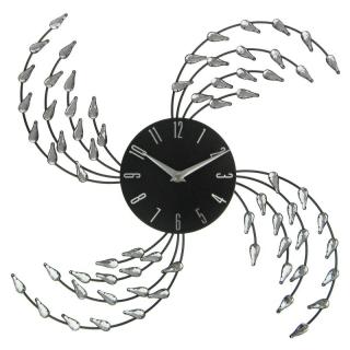 Kulaté nástěnné hodiny "Větrník" 39 cm (Plechové hodiny na zeď)