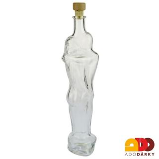 Láhev - milenci 0,5 l (Skleněná lahev ve tvaru milenců)