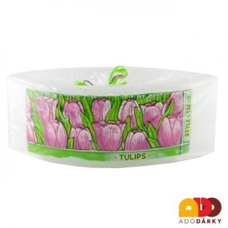 Lampion loďka fialové tulipány (Style  Trend Tulips)