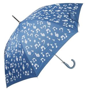 Modrý deštník s notama měnící barvu (U-58 Vodou barvený deštník)